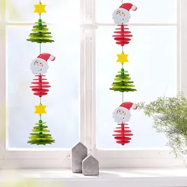 HABA Erstes Fädeln Filzgirlande Weihnachtsmann Bastelset
