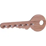 Zeller Present Schlüsselbord Bamboo/Alu 35x4x12,5 | Silber, braun