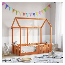 vidaXL Hausbett Wachsbraun 70 x 140 cm Kiefer braun