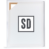 Stallmann Design Schattenfugenrahmen für Keilrahmen | 80x80 cm | weiß glanz | MDF Rahmen für Leinwände mit Tiefeneffekt | mit Montagezubehör | Rahmen ohne Glas und Rückwand