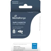 MediaRange Kunststoff-Schriftbandkassette, für/ersetzt Brother® TZ-535/TZe-535, permanent haftend, 12mm, 8m,
