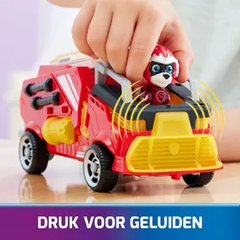 Paw Patrol Mighty Kinofilm Fahrzeug von Marshall mit Welpenfigur Rot/Gelb