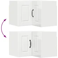 vidaXL Eckschrank Hochglanz Weiß 57 x 57 x 40 cm Weiß
