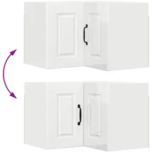 vidaXL Eckschrank Hochglanz Weiß 57 x 57 x 40 cm Weiß