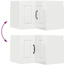vidaXL Eckschrank Hochglanz Weiß 57 x 57 x 40 cm Weiß
