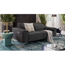 Relaxcouch BELLA mit Relaxfunktion Stoffsofa Stoffcouch - schwarz