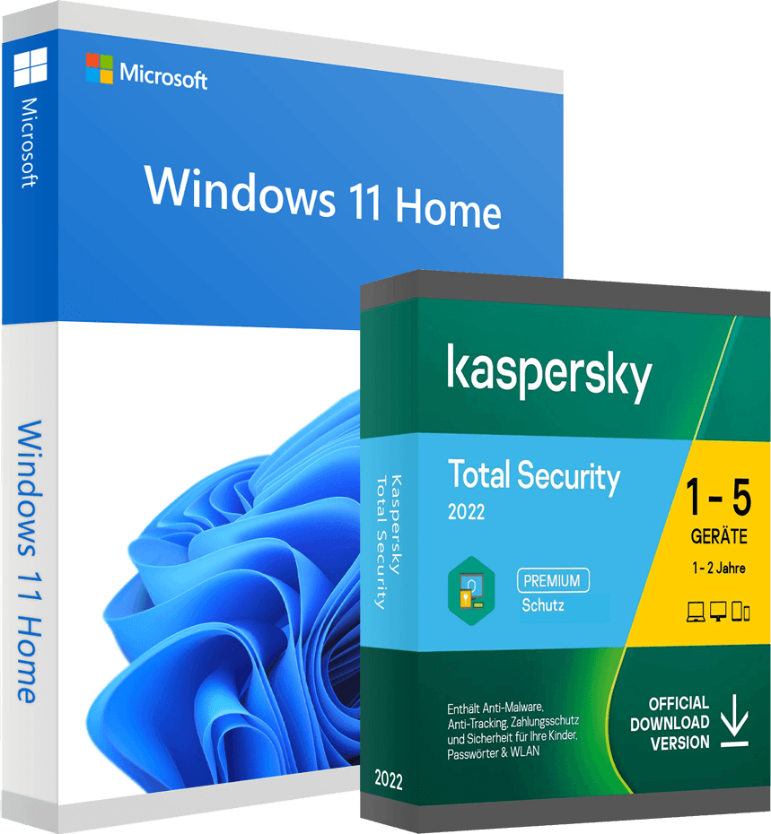 Windows 11 Home & Kaspersky Total Security zum Knaller Preis als Bündel bei B...