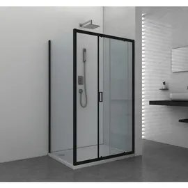 SANOTECHNIK Elite Black Duschtrennwand 88 x 195 cm