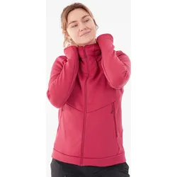 Fleecejacke Damen Wandern - MH520 Hoodie rosa rubinrot S