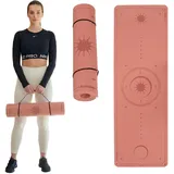 Trexo XTREXO Rutschfeste und hautfreundliche - Yogamatte - aus ökologischem TPE - 183x61x0,6 cm in Rot - für Yoga, Pilates und Fitness zu Hause