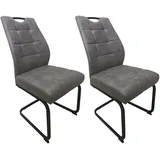 Hti-Living Schwingstuhl Polyester bronze 2er Set