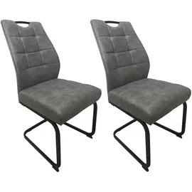 Hti-Living Schwingstuhl Polyester bronze 2er Set
