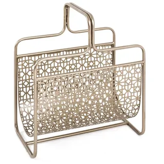 Haku-Möbel HAKU Möbel Zeitungsständer 18274 gold Metall, DIN A4