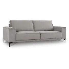 OTTO home 3-Sitzer OTTO HOME "OLAND, B: 224 cm - Skandi-Design", light grau, B:224cm H:85cm T:83cm, 92%PES 8%NY, Sofas, Struktur, Flachgewebe, Luxus-Microfaser, Boucle