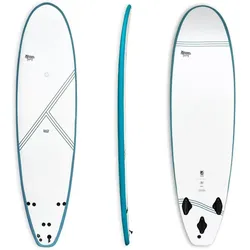 Foamy FUN X -FUTURES- 7'5 Mini Malibu Softboard für Anfänger & Fortgeschrittene EINHEITSGRÖSSE