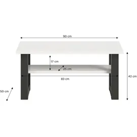VCM Couchtisch - BHT 90x42x50 cm