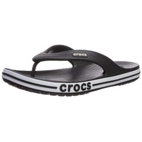 Crocs Unisex's Bayaband Flip Flop,Black/White,37/38 EU - 37/38 EU