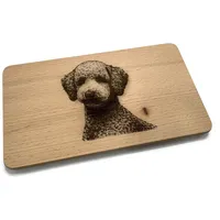 EXODA Frühstücksbrettchen Pudel Maltipoo Merlie Motiv aus echtem Buchenholz