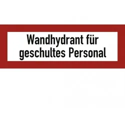 Dreifke® Aufkleber, Wandhydrant für geschultes Personal, Folie, 210x74 mm