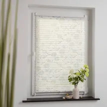 LIEDECO Klemmfix-Plissee »Ausbrenner« weiß, verspannt