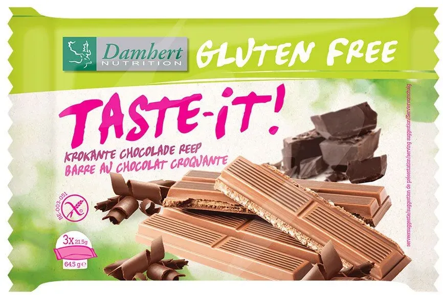 Damhert Gluten Free Taste-it! Knackiger Schokoriegel