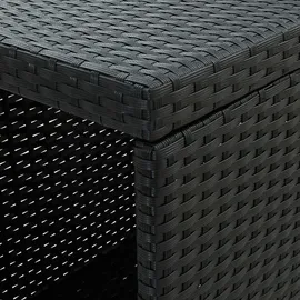 vidaXL Bartisch mit Regal 120 x 60 x 110 cm Schwarz
