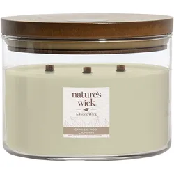 nature's wick 3-Docht-Kerze im Glas Cashmere Wool