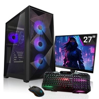 SYSTEMTREFF Gaming Komplett PC Set AMD Ryzen 9 7900X3D 12x5.6GHz | Nvidia GeForce RTX 4090 24GB DX12 | 2TB M.2 NVMe | 32GB DDR5 RAM | WLAN Desktop Paket Computer für Gamer, Gaming