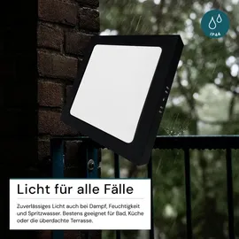 LUXULA 6W eckig schwarz