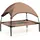 fudajo Hundebett mit Dach 122 x 91 cm Braun