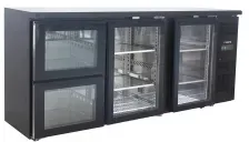 SARO Barkühler, 2 Glastüren+2 Schubladen, BC 3100 G S2 323-4235 , 1 Stück