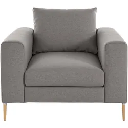 Loungesessel OTTO PRODUCTS "Finnja", grau (hellgrau), B:105cm H:83cm T:103cm, Struktur fein: aus recycleten PET-Flaschen (100% PES), Sessel, Lounge-Sessel, mit Recycling-Bezug