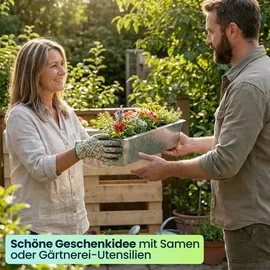 ideoon garden Premium Pflanzkasten 39 x 14 x 9 cm Silber