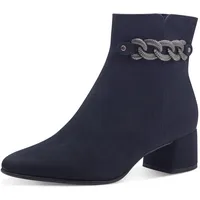 Marco Tozzi Damen Stiefeletten mit Absatz Elegant mit Reißverschluss, Blau (Dk.Navy), 39 EU