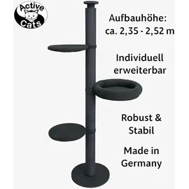 active cats Domestic Deckenspanner mit 3 Schlafplätzen schwarz