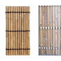 bambus-discount.com Sichtschutz Bambuszaun Apas 180 x 90cm aus dicken Bambusrohr Halbschalen mit 6-8cm Durchmesser und starrer Verschnürung