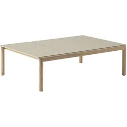 Muuto Couple Couchtisch, 84 x 120 cm, 3 plain - sand / eiche natur