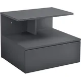 [en.casa] Amberg Hängeregal 40 x 35 x 31 cm Dunkelgrau