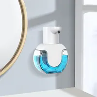 Automatische Schaumseife, USB 420 ml, automatischer Seifenspender zur Wandmontage, vierter Gang, Infrarot-Bewegungsmelder für Küche, Badezimmer, Hotel (Gel)