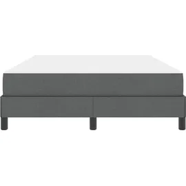 vidaXL Boxspringbett mit Matratze Dunkelgrau 140 x 200 cm Stoff vidaXL