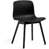 HAY - About A Chair AAC 12, Eiche schwarz lackiert / black 2.0 (Kunststoffgleiter)