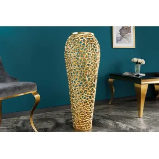 Filigrane Design XXL Vase ABSTRACT LEAF 90cm gold Handarbeit