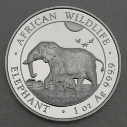 Silbermünze 1oz Elefant 2022 African Wildlife (Somalia)