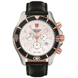Swiss Alpine Military Herren Uhr Chronograph Analog Quarz 7040.9552SAM Leder