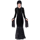 Widmann S.r.l. Hexen-Kostüm Dark Girl Kinderkostüm - Glamour Abendkleid Hallow schwarz 158