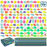Mochi Squishy Set Mitgebsel Kindergeburtstag Gastgeschenke 160 Stück - BONNYCO | Kleine Geschenke für Kinder sie leuchten im Dunkeln, Mitbringsel Kindergeburtstag Gastgeschenk | Pinata Füllung
