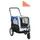 vidaXL 2 in1 Tier-Fahrradanhänger und Jogger grau/blau