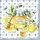 Ambiente Home 20 Servietten Papier 33x33cm 3-lagig - hochwertige Einweg Papierservietten Landhausdeko Honig Bienen Frühling Sommer Feier Party Tischdeko.