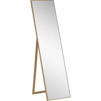 Homcom Standspiegel 40 x 150 cm Silber Hellbraun