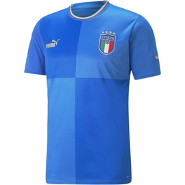 Puma FIGC Men's Season 2022/23 Official Home T-Shirt, Ignite Blue-Ultra Blue, S